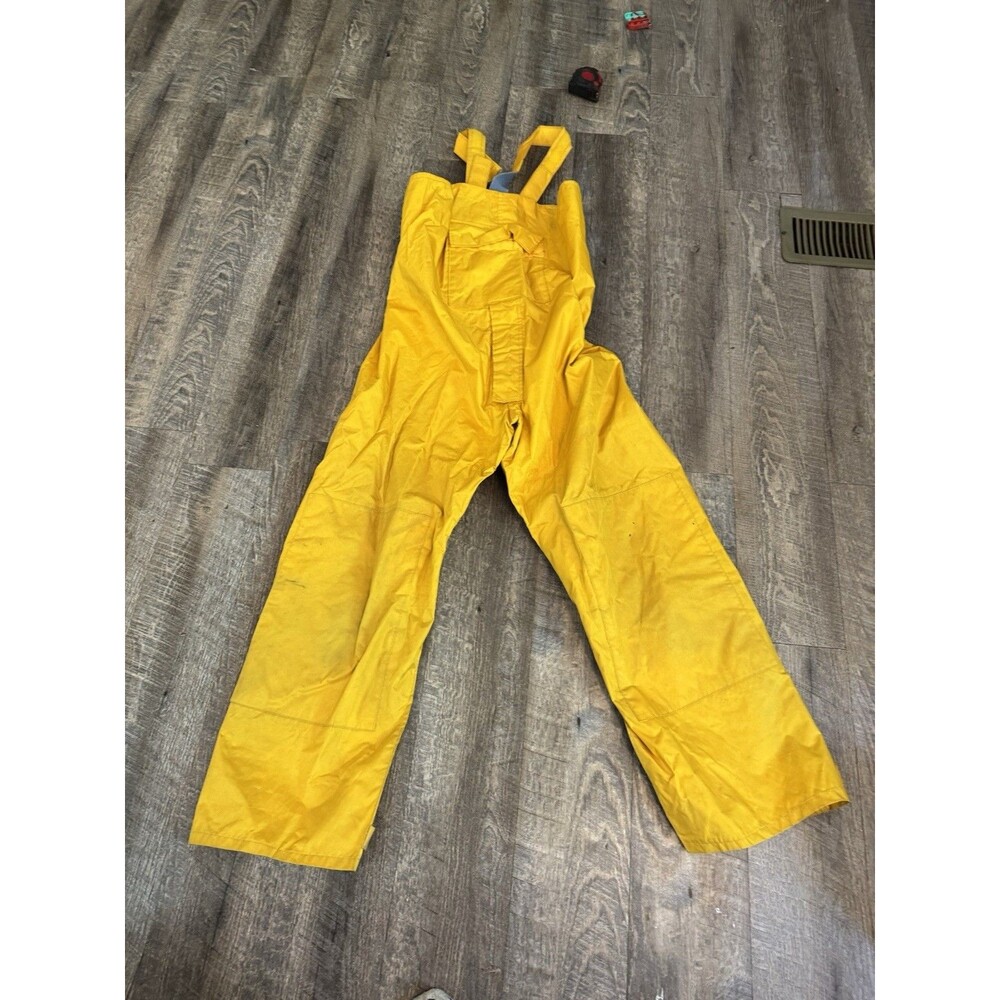 Vintage 70s Lands’ End Sailing Foul Weather Fisherman Bib Overalls Coveralls XS